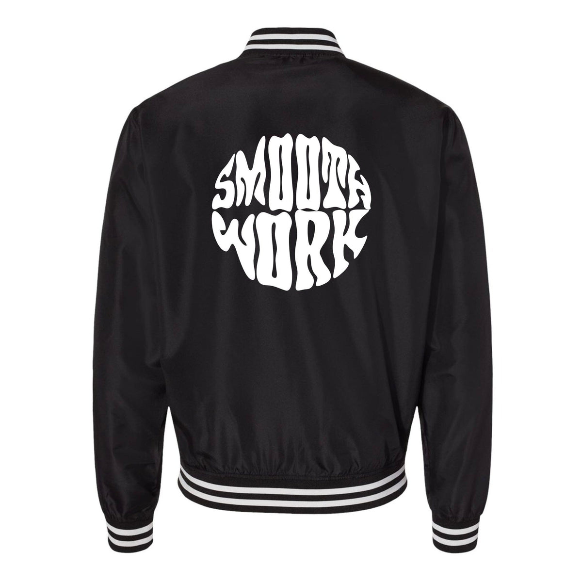 SMOOTH WORK BOMBER JACKET - BLACK/WHITE - l2smooth