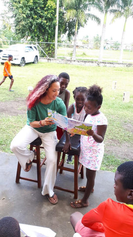 Dr. Marisa Tellez Reading "The Crocodile's Hatching Day" at the Seine Bight Library, Belize