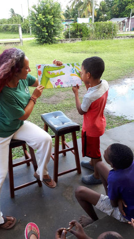 Dr. Marisa Tellez Reading "The Crocodile's Hatching Day" at the Seine Bight Library, Belize