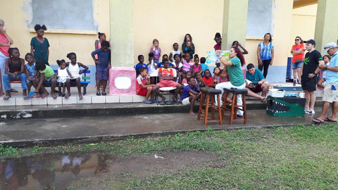 Dr. Marisa Tellez Reading "The Crocodile's Hatching Day" at the Seine Bight Library, Belize