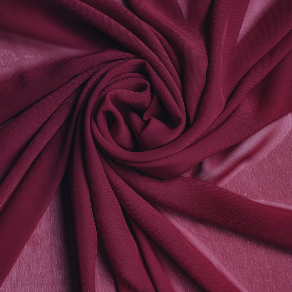 Silk Chiffon Deep Red - Bloomsbury Square Dressmaking Fabric