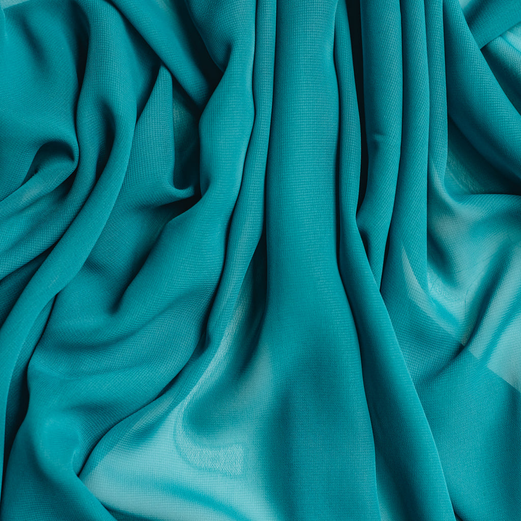 teal chiffon fabric