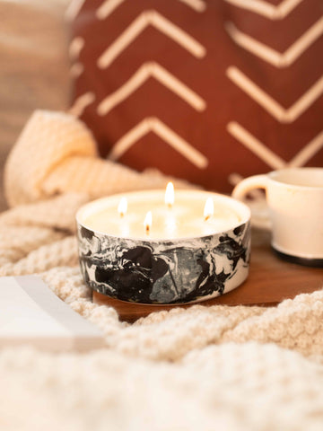 Scented Candle with Designs of Acrylic Abstract Painting