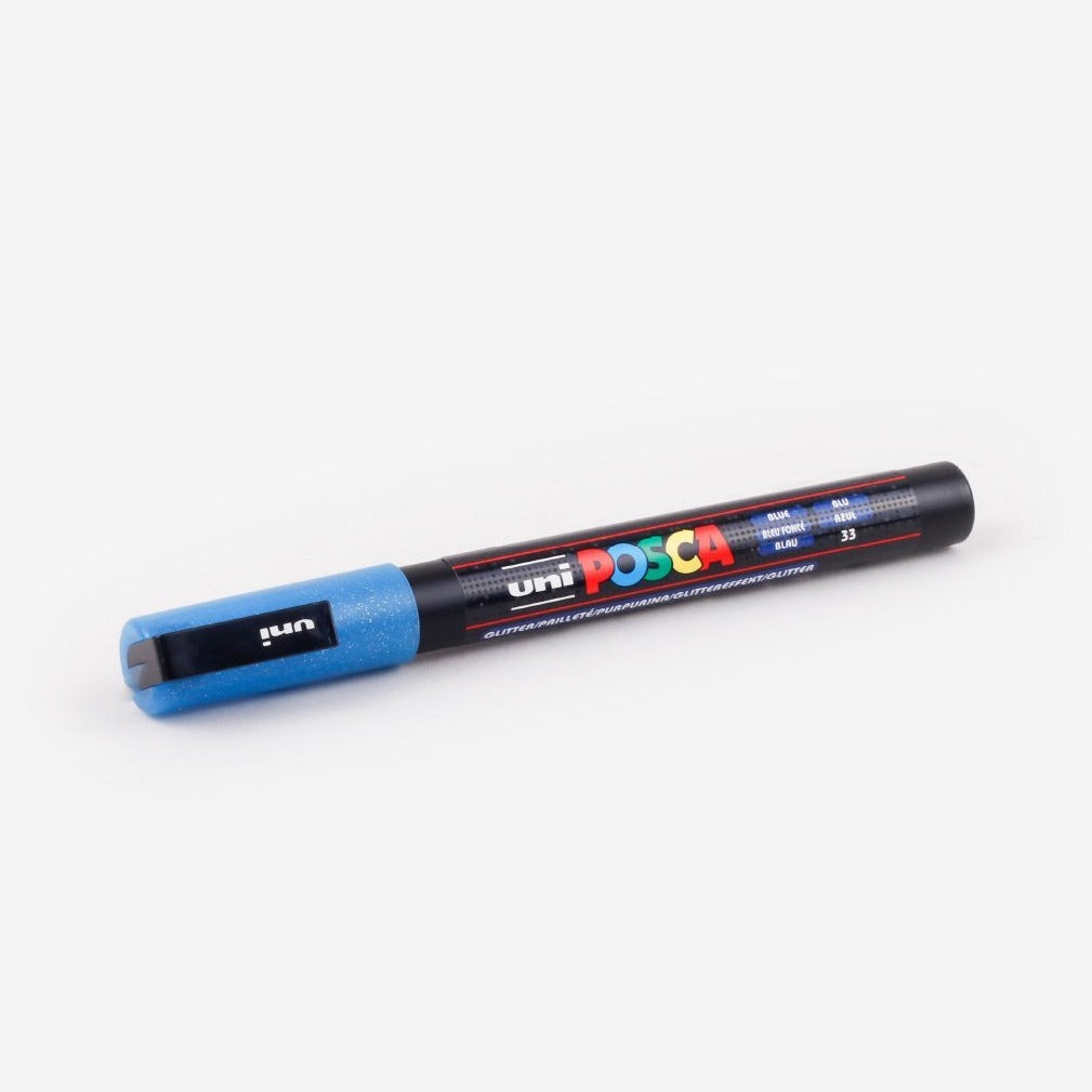 Uni Posca Marker 3ML - Glitter Blue | Mossery