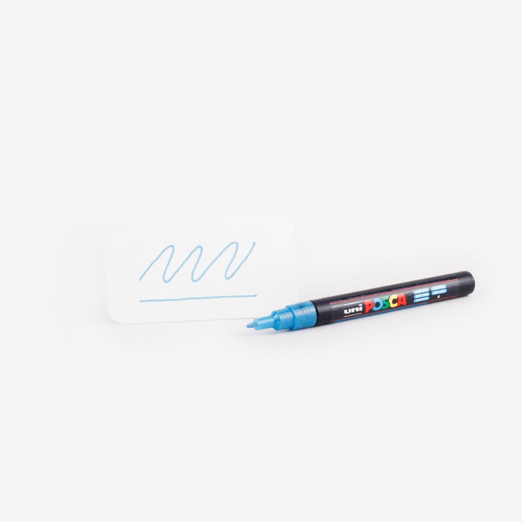 Begeleiden Vermomd schoner Uni Posca Marker PC 3ML - Glitter Light Blue | Mossery