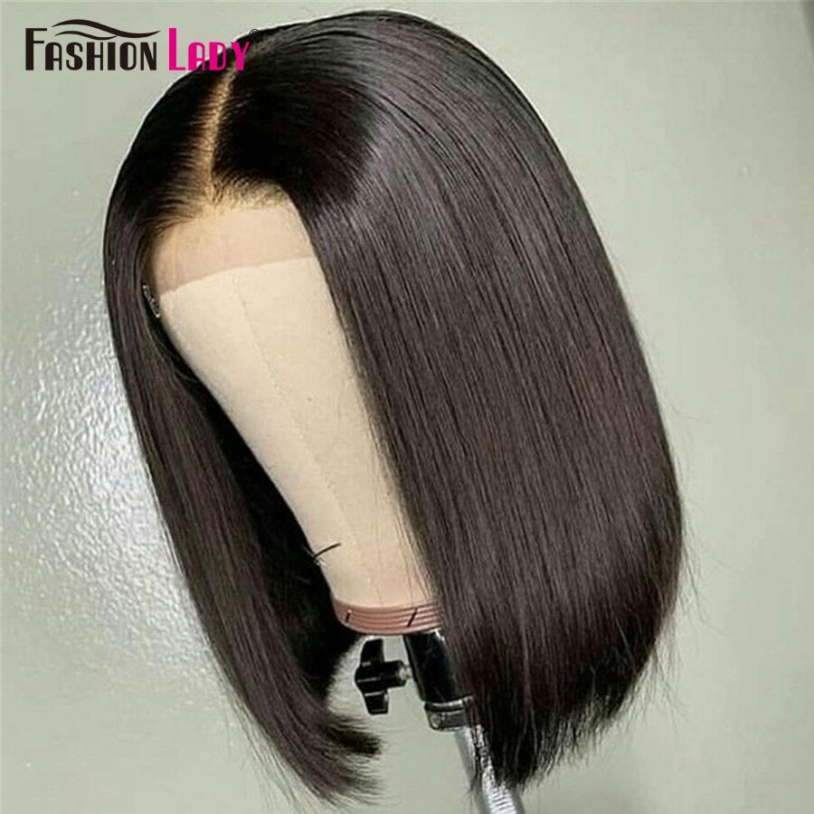 Fashion Lady Red 99j Lace Front Human Hair Wigs Brazilian Short bob lace Front Wigs Pre Colored Remy