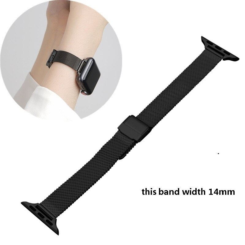 Mesh Strap For Apple Watch Ultra Band 49mm Series 8 7 6 SE 44mm 40mm 41mm 45mm iWatch 5 4 Bracelet F