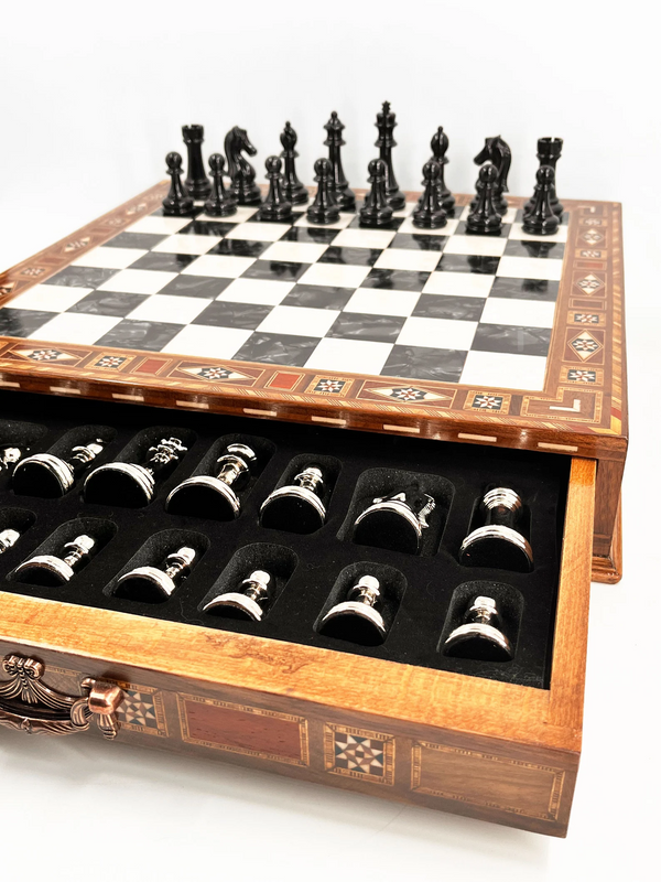 A & E Millwork Handmade Solid Wood Chess