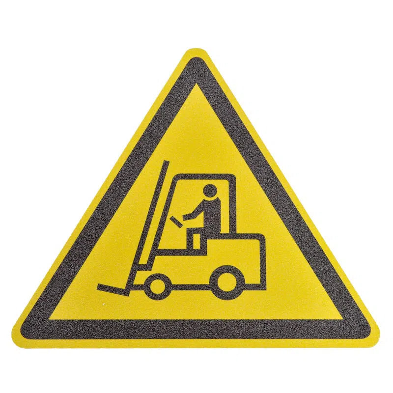 Gulv Skilt - Advarsel - Skridsikker - Pas på gaffeltrucks / Trekant 600x600x600mm