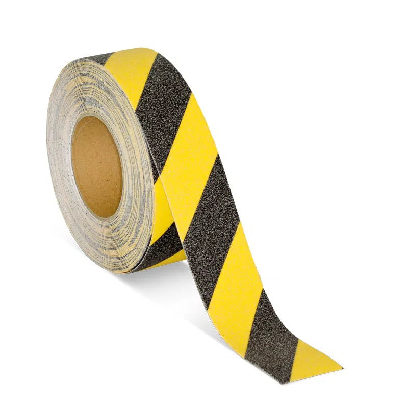 Billede af Skridsikker Tape - Advarende - Gul/Sort / Rulle 50mm x 18.3 meter. / R13 (Korn 60)