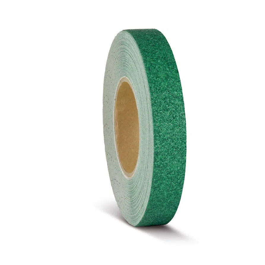 Se Skridsikker Tape - Universal (Almen Anvendelse) - Grøn / Rulle 25mm x 18.3 meter. / R13 (Korn 60) hos Thamus.dk