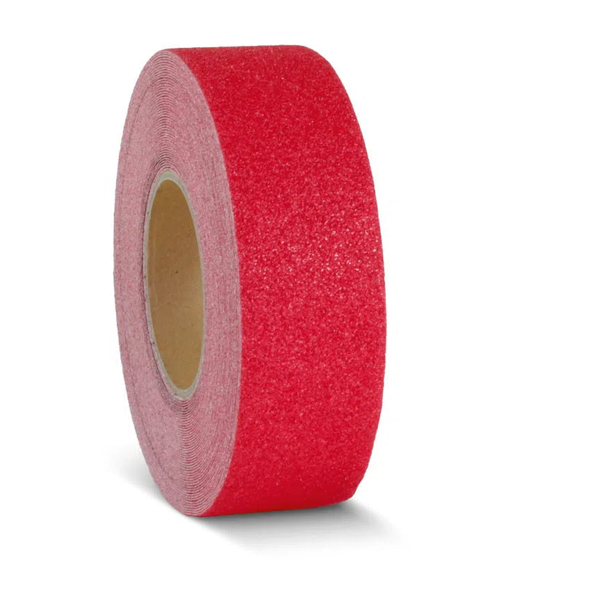 Se Skridsikker Tape - Universal (Almen Anvendelse) - Rød / Rulle 50mm x 18.3 meter. / R13 (Korn 60) hos Thamus.dk
