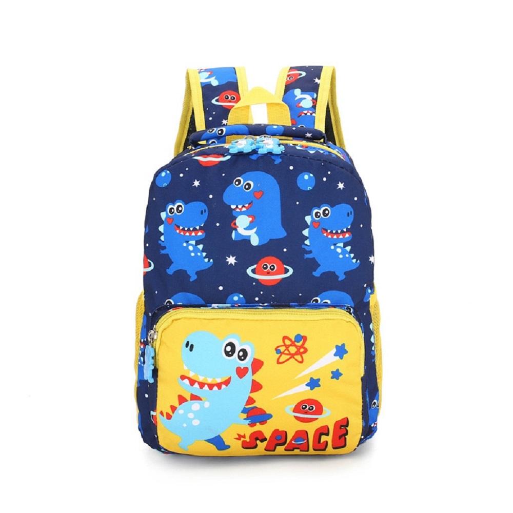 Kinderen Cartoon Dinosaurus afdrukken rugzak School Satchel reistas, Blauw