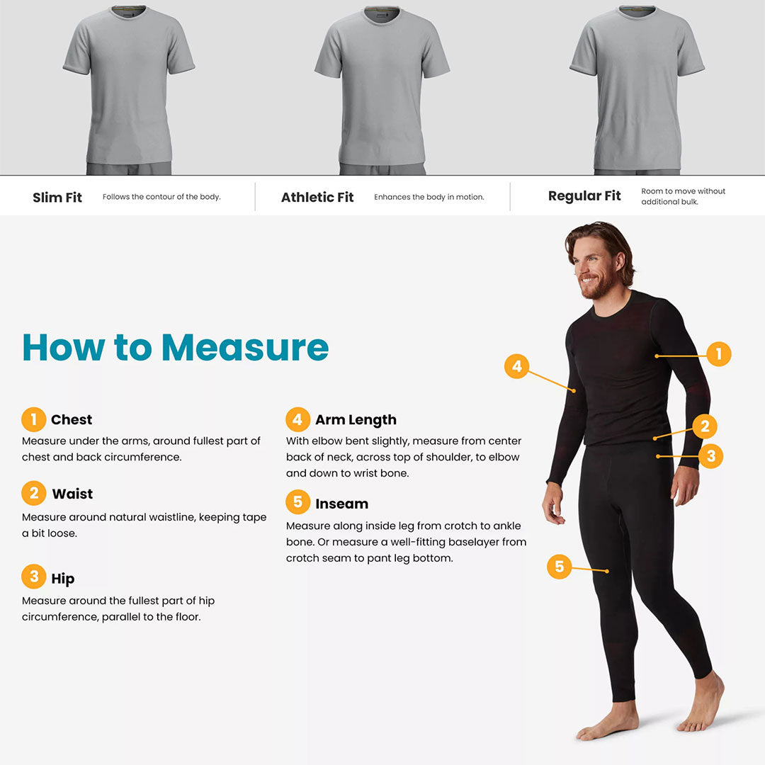 Smartwool Men's Apparel Size Guide