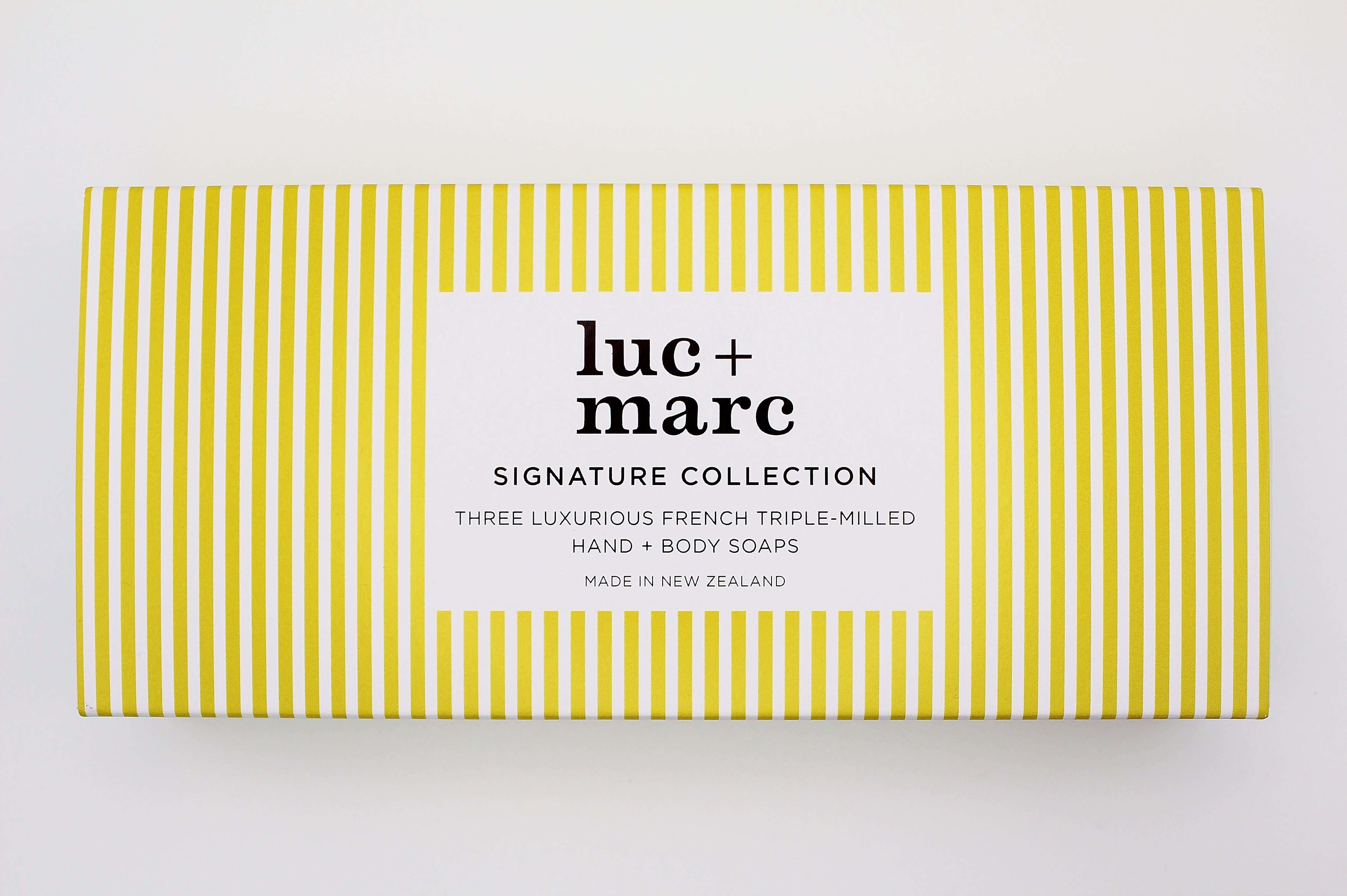 luc + marc Luxury French Rose Soap + Organic Pink Hand Towel