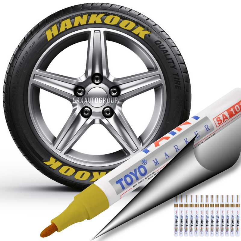 Permanent Paint Marker Pen for Car Tire, Rubber, Metal, Wood