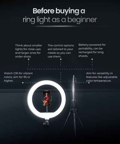 Before buying a ring light as a beginner