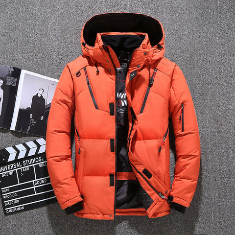 Winter Thick Men's Jacket with Detachable Hoodie