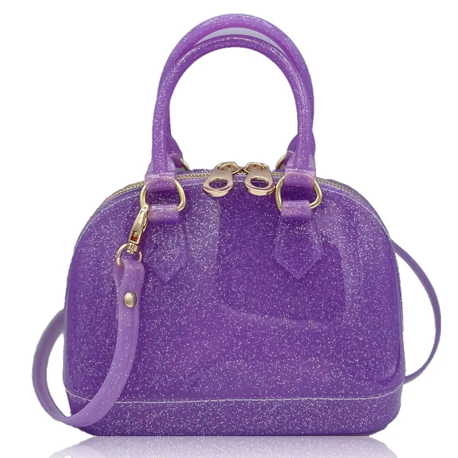 PURPLE SPARKLE JELLY PURSE