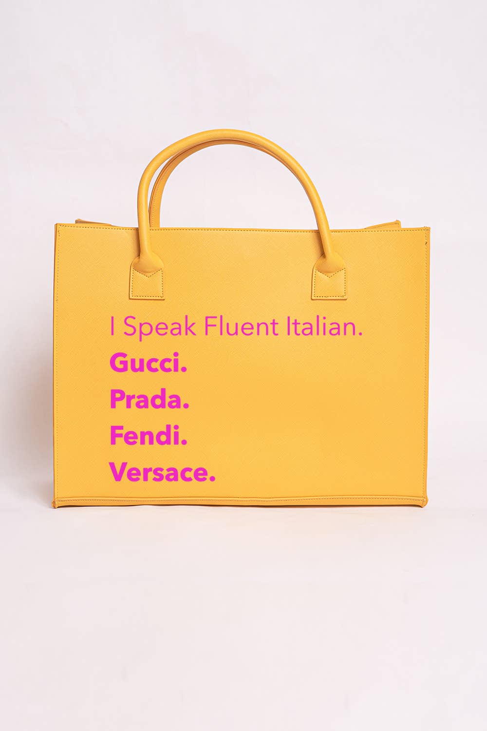 LA I TC MODERN VEGAN TOTE - Fluent Italian (Lemon Yellow) – Expensive Joy