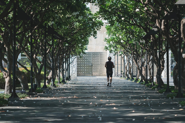 A man jogging