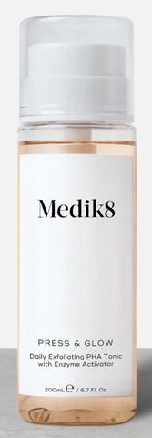 Skin care routine Medik8 Press and Glow