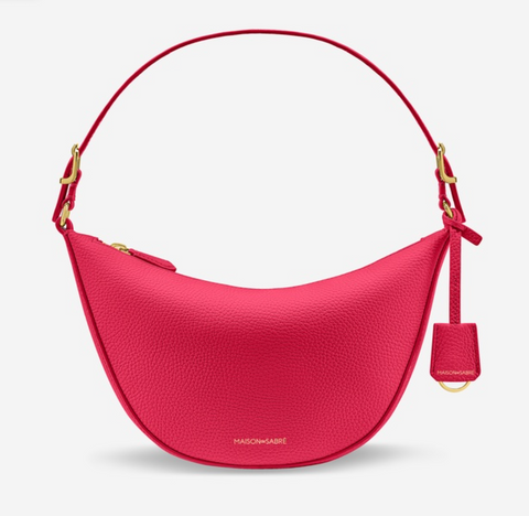 Pink hobo bag accessory for Valentine's day outfit