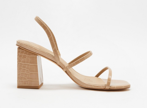 Cream heeled shoes