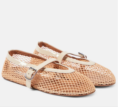 Alaia mesh ballet flats