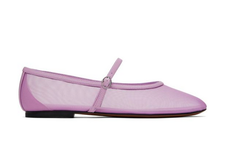 Purple mesh shoes