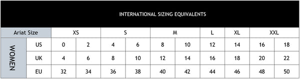 Ariat International Sizes