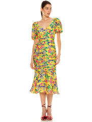 talulah bouquet midi dress