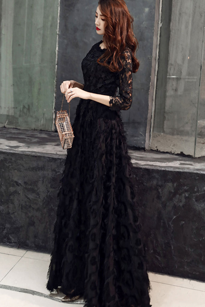 half sleeve lace maxi dress