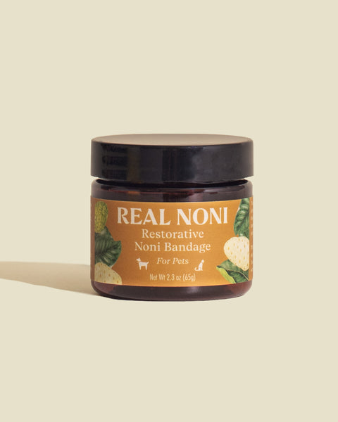 soothe distressed skin for your pet naturally with our Restorative Noni Bandage 