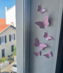 Sticker Papillon en relief couleur pastel