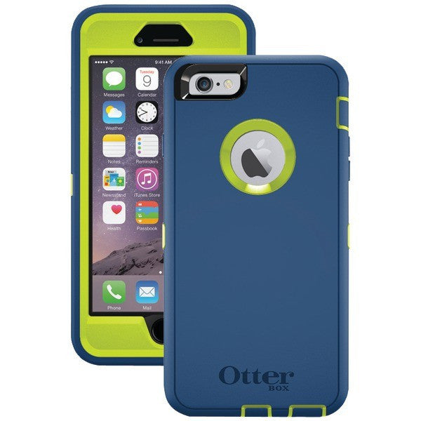 masker Nucleair Beschuldigingen OtterBox Defender Case for iPhone 6+/6s Plus - Blue/Lime Green | HiLoPlace