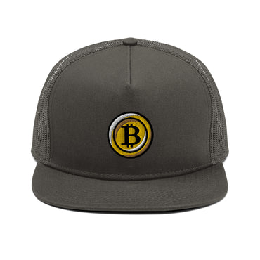 Embroidered Bitcoin Logo Mesh Back Hat