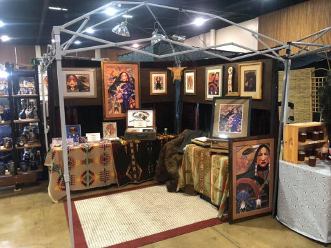 Leo White Horse Art Show Booth