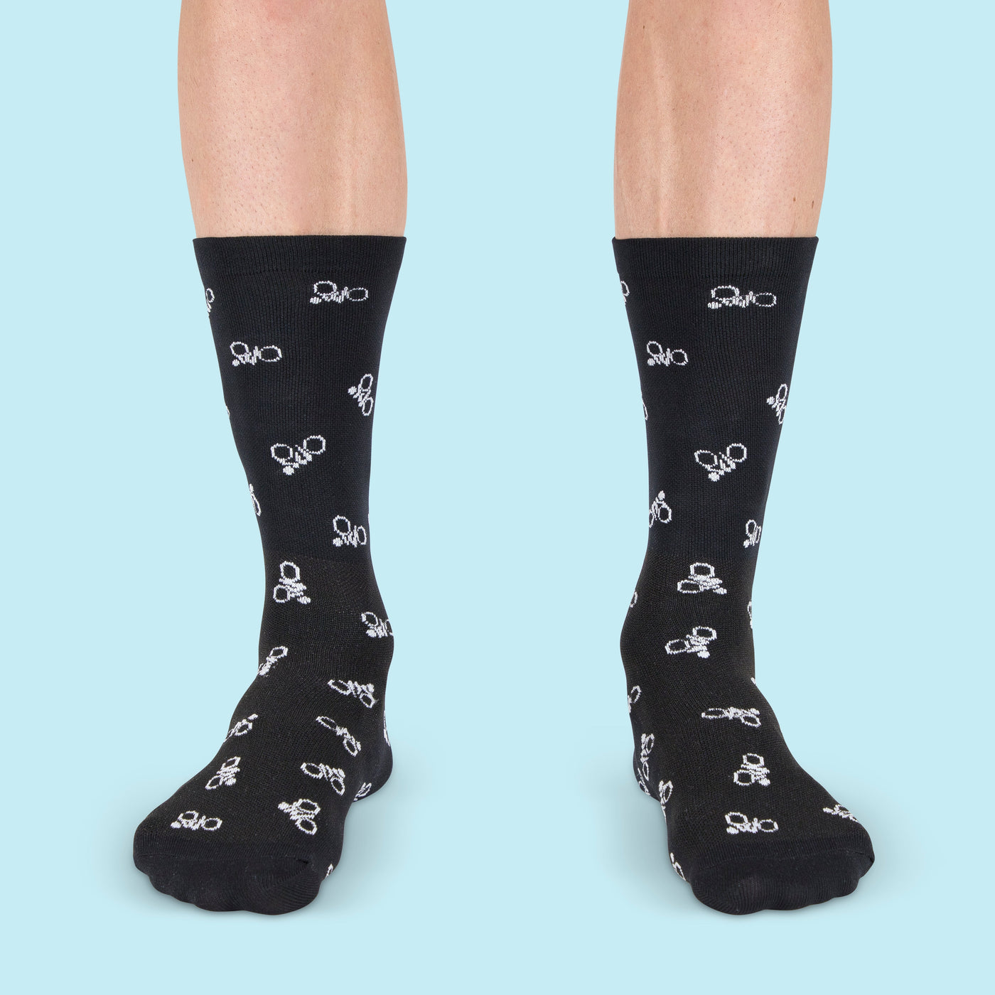 nogmaals Verzamelen Veronderstellen Fietssokken - Fietsjes print - Zwart - Maat 39 tot 45+ – Snelle Sokken