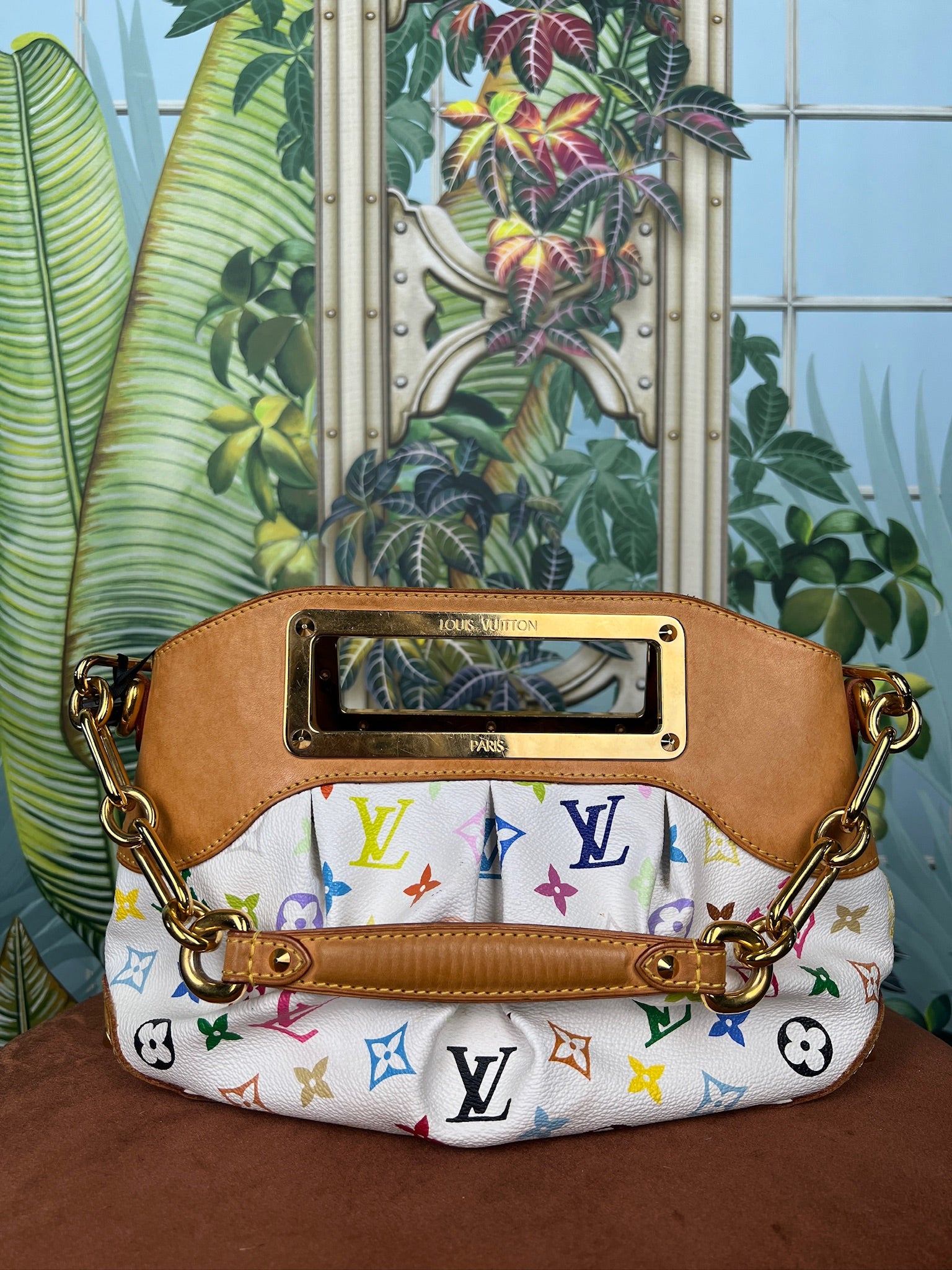 image of Louis Vuitton judy multicolor bag takashi Murakami