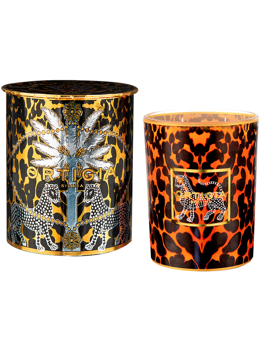 image of Ambra Nera Decorated Candle Medium