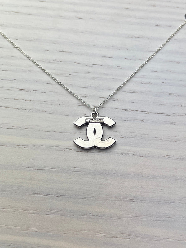 Repurposed Louis Vuitton LV logo Necklace - Dreamized