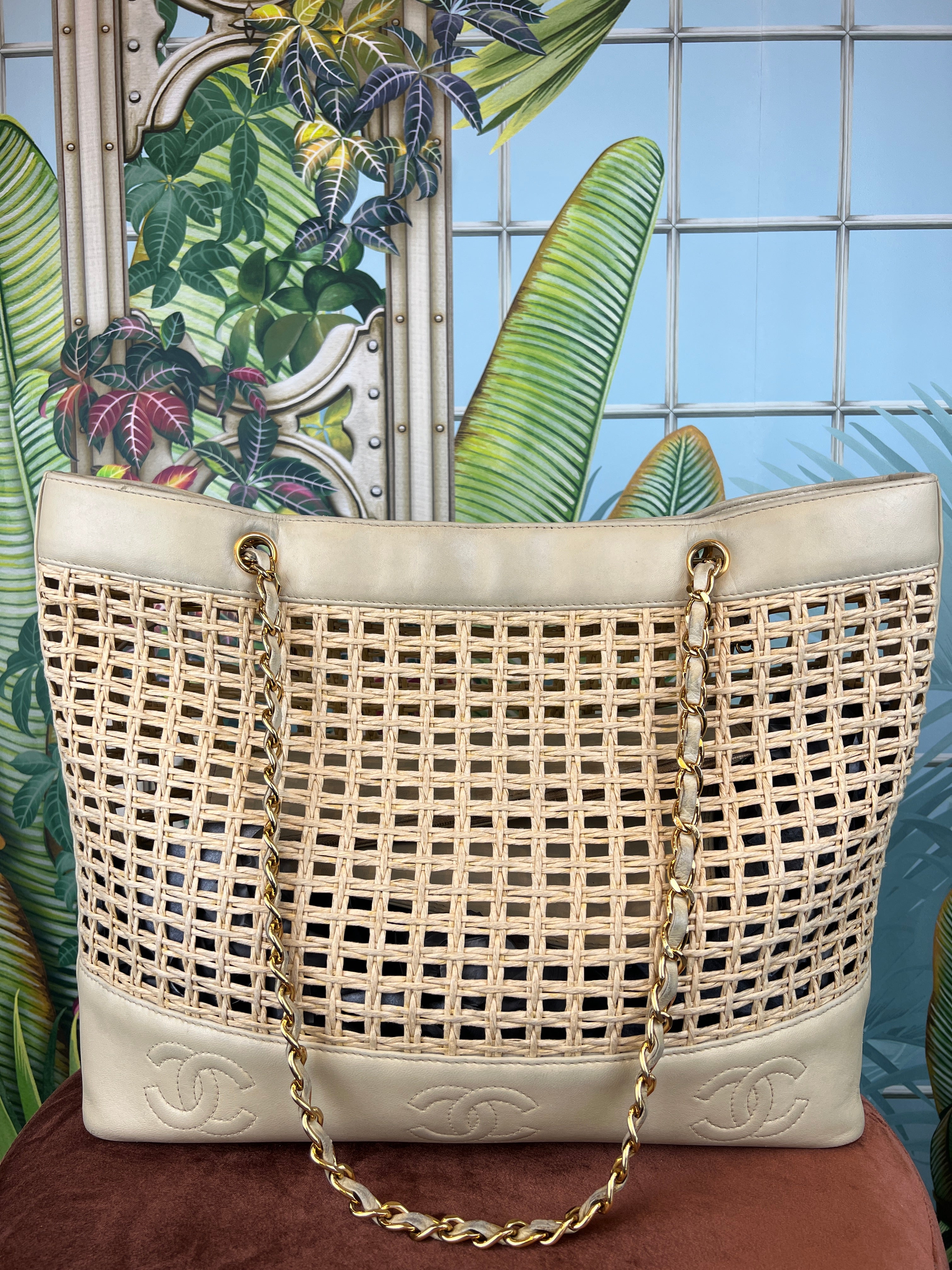 Image of Chanel beige shopping tote