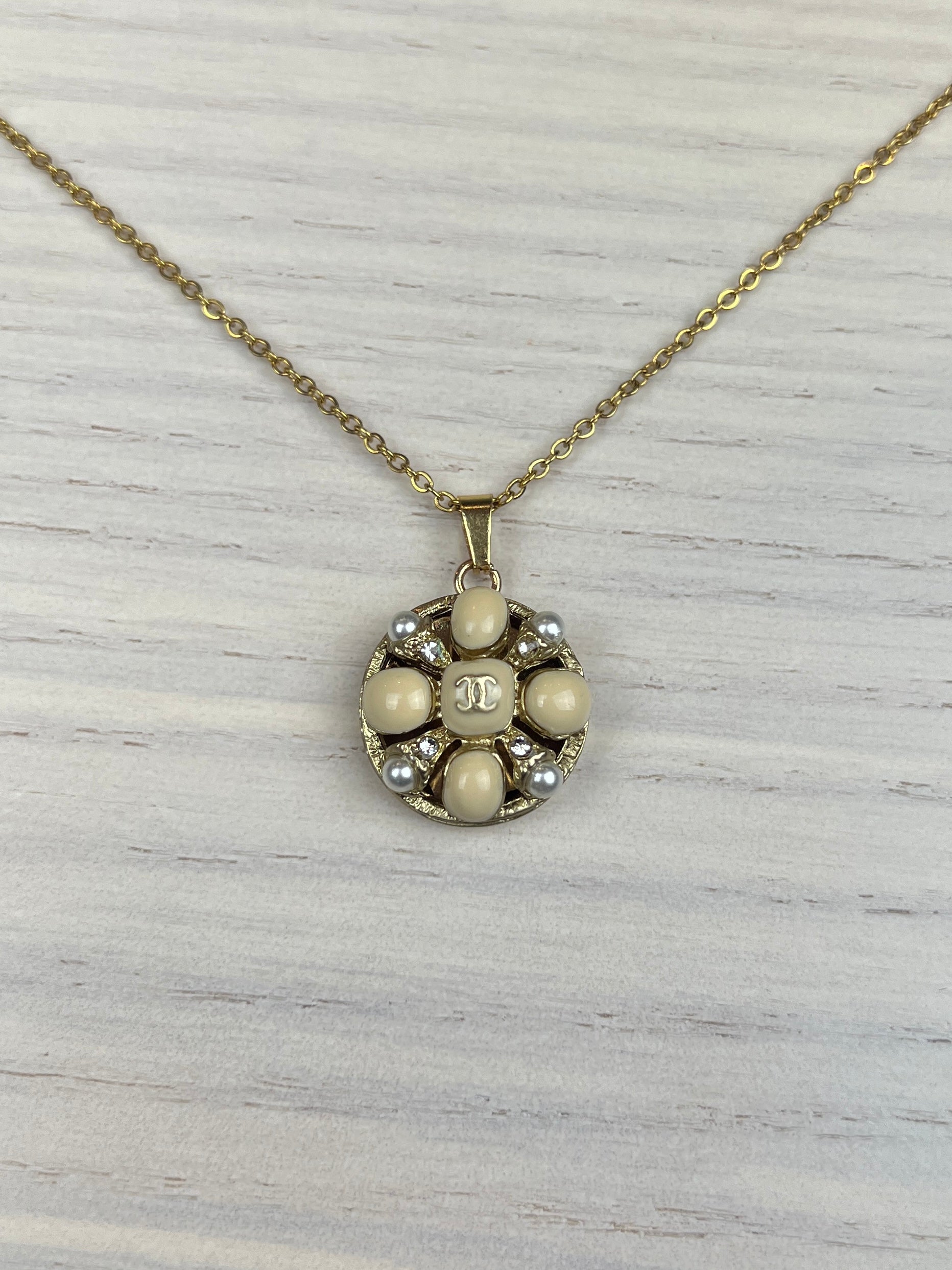 Image of Repurposed CC white star necklace