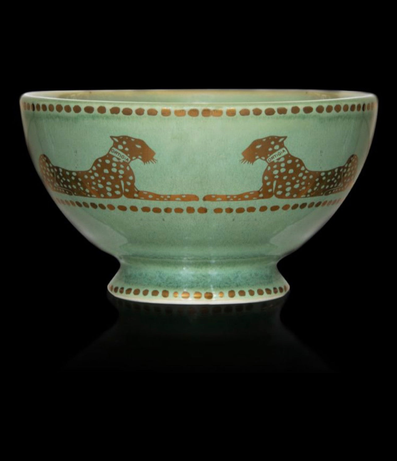 image of Large Green Ceramic Bowl