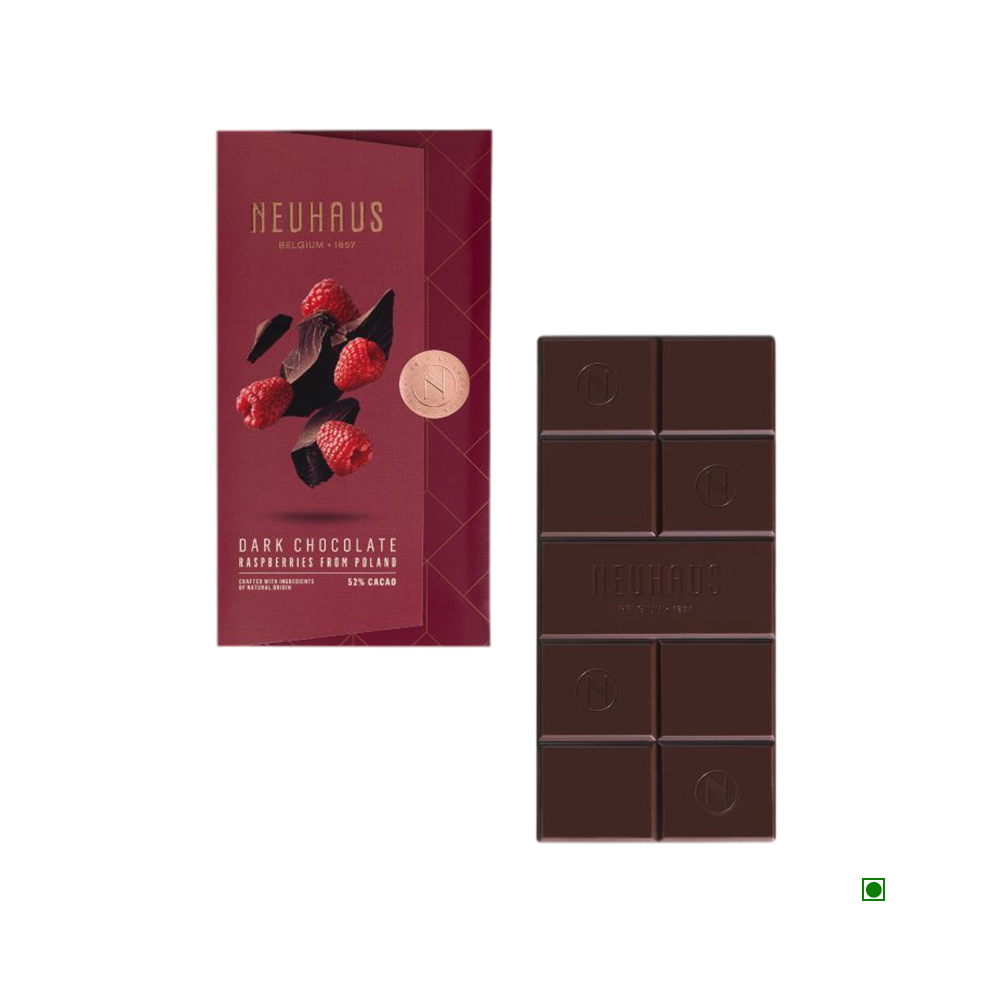 Neuhaus Dark Raspberry 52% Cocoa Bar 100g