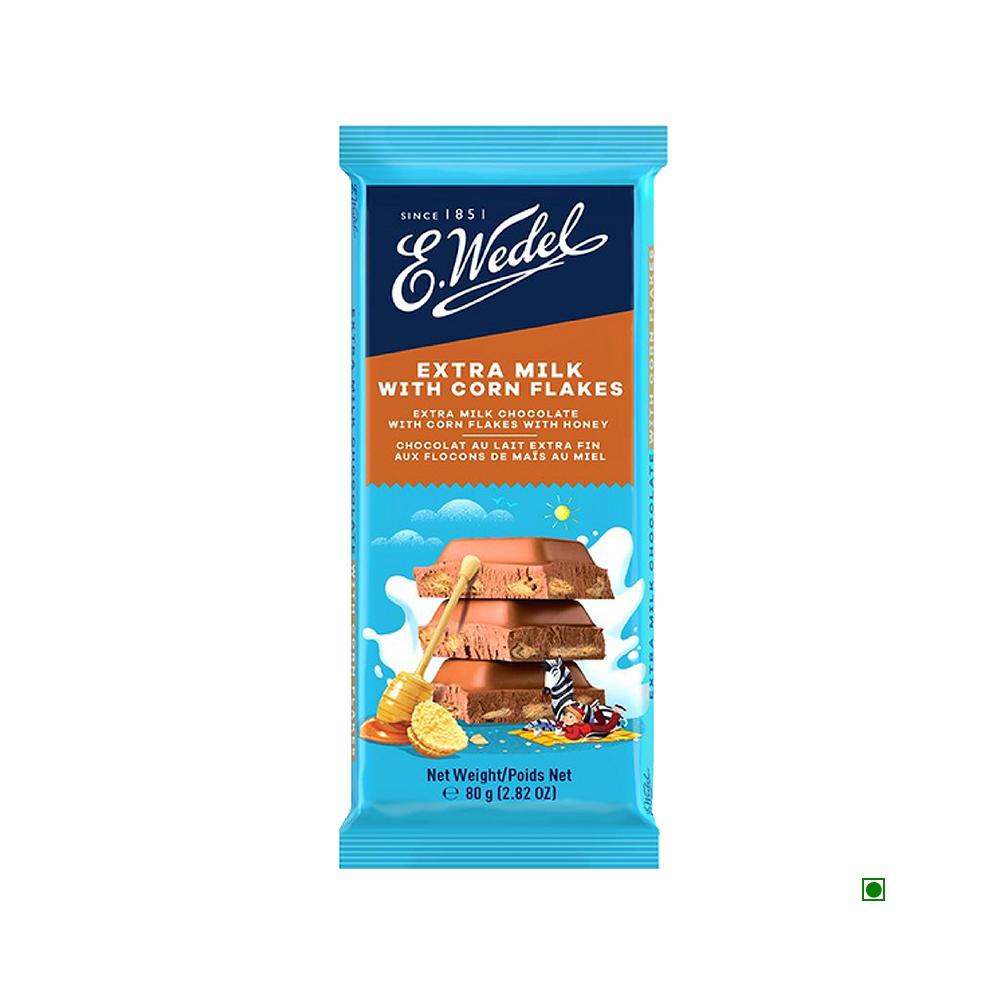 Wedel Extra Milk Chocolate With Cornflakes Bar 80g