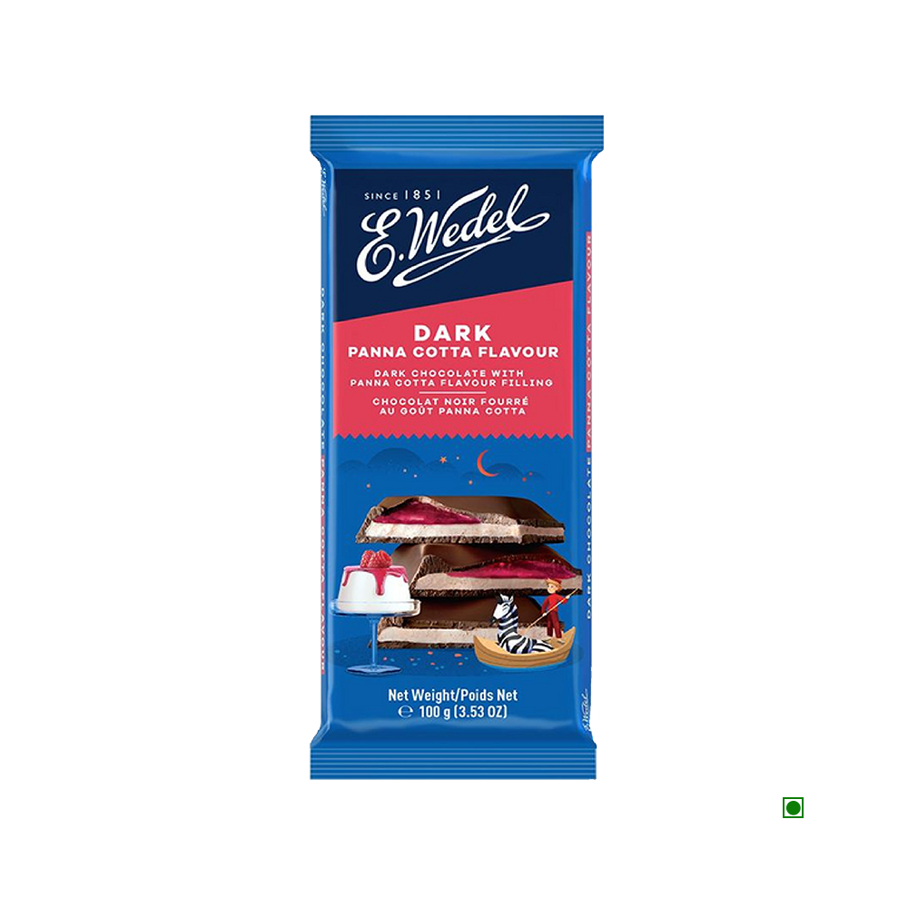 Wedel Dark Chocolate With Panna Cotta Filling Bar 100g