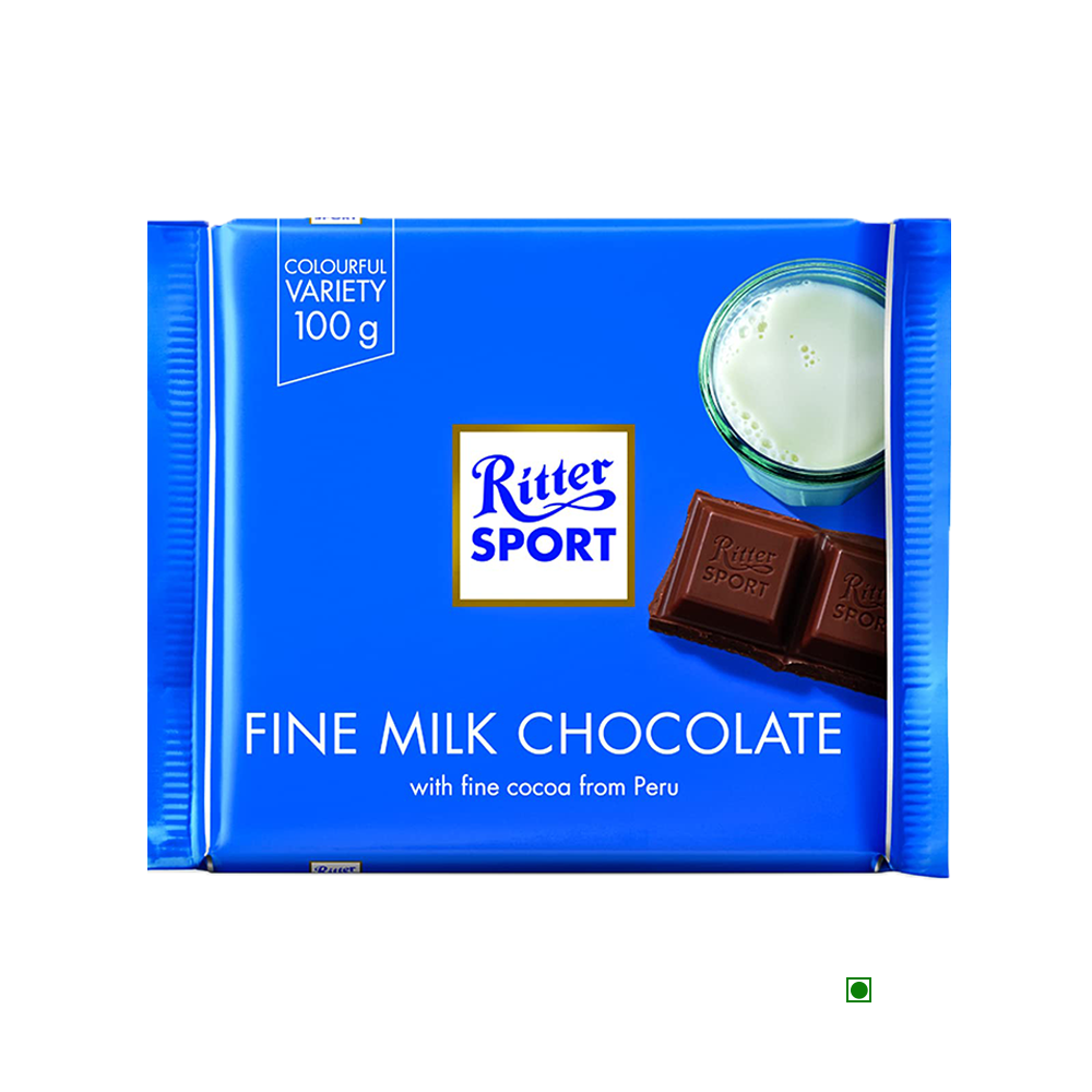Ritter Sport Fine Milk Chocolate Bar 100g