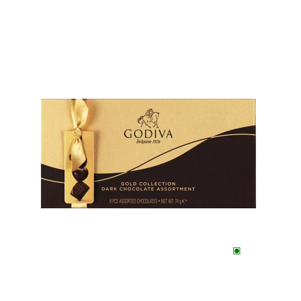 Godiva Gold Collection Dark Chocolate Assortment 8pcs 74g